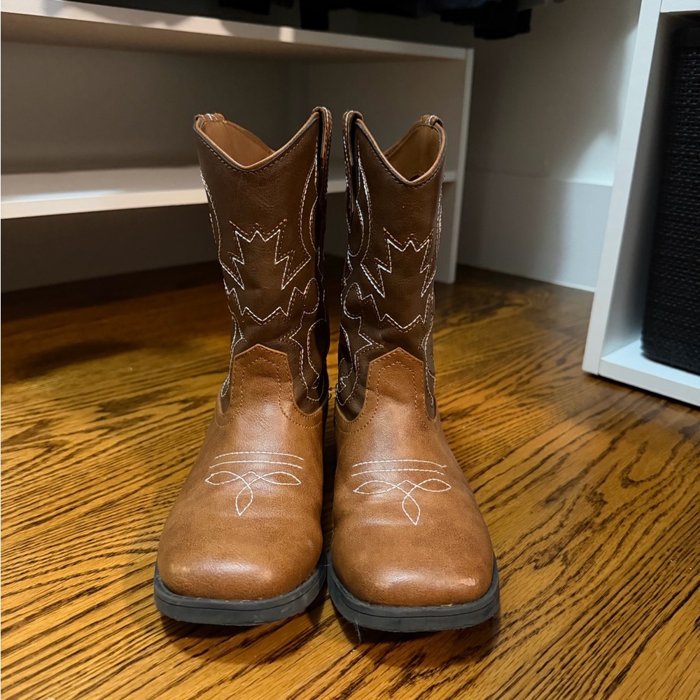 Wonder Nation Brown Kids Cowboy Boots